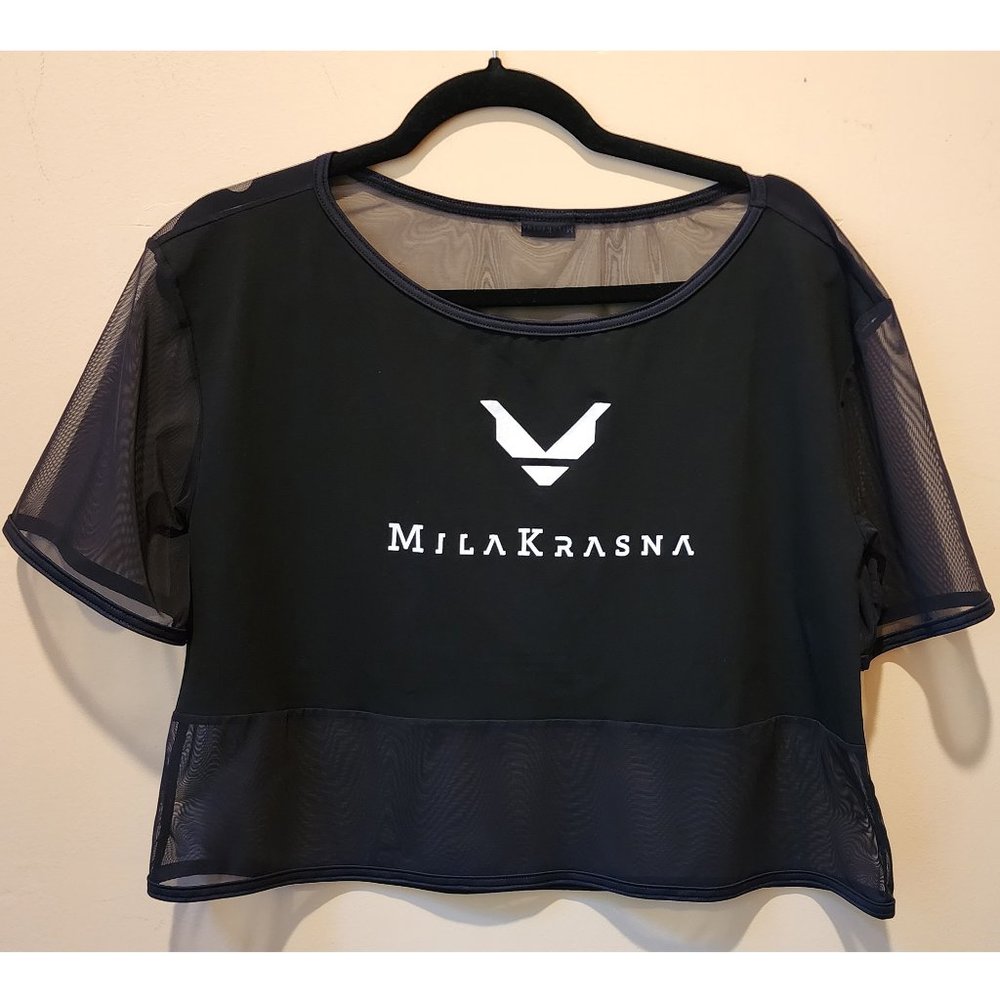 MilaKrasna Black Mesh Shirt - Size M - NWOT